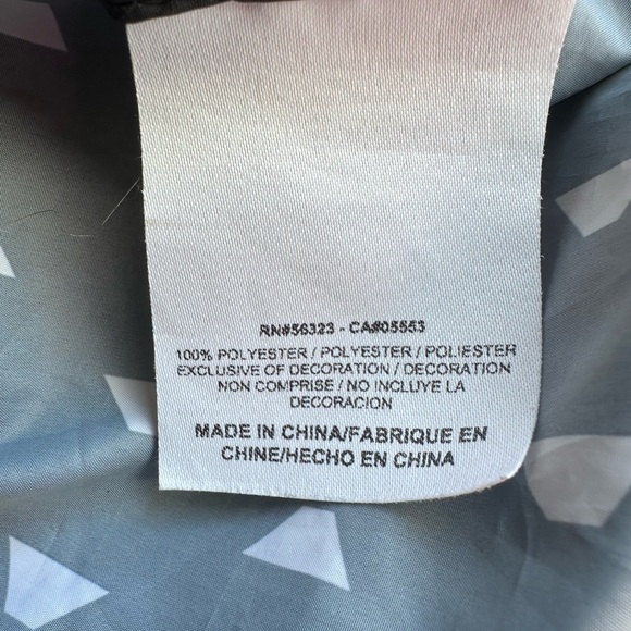 Nike womens cropped black white Print full zip hooded windbreaker jacket size M - Picture 8 of 9